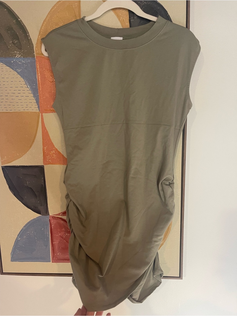 MADE IN USA! Sleeveless Olive Green Midi Dress